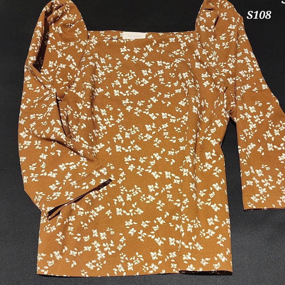 Melloday white floral print on